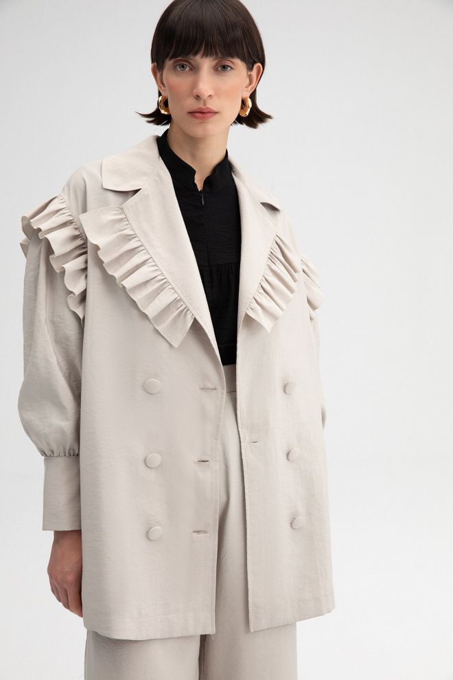 Ilia Sudadera Con Cuello Bordado Stone Ropa al por mayor Elegante