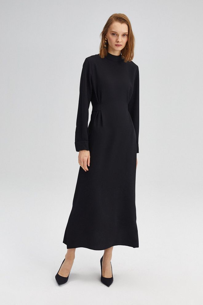 Ilia Vestido Ajustado En Crepé Negro Ropa al por mayor Modesto