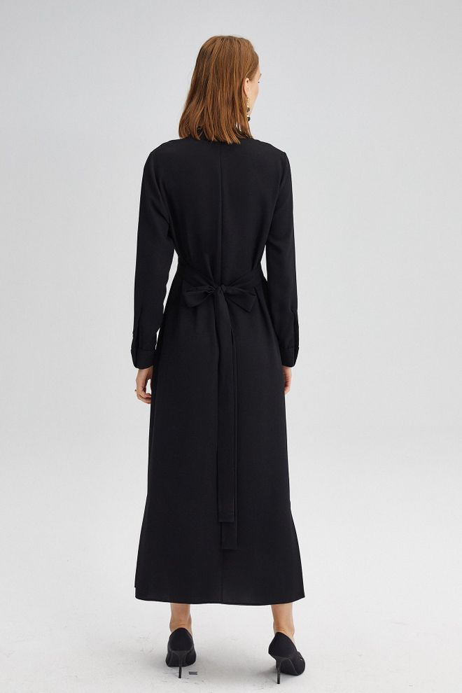 Ilia Crepe Fit Dress Black Wholesale Clothing Spring