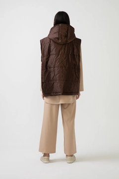 A wholesale clothing model wears 46461 - BRIGHT INFLATABLE VEST, Turkish wholesale Vest of Touche Prive