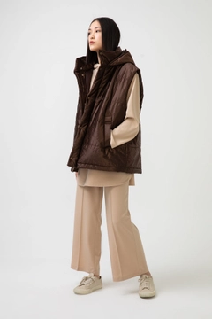 A wholesale clothing model wears 46461 - BRIGHT INFLATABLE VEST, Turkish wholesale Vest of Touche Prive
