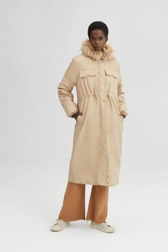 Un model de îmbrăcăminte angro poartă 33926 - Frilled Jacket, turcesc angro Palton de Touche Prive