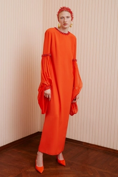 A wholesale clothing model wears 34399 - Sunshine Dress, Turkish wholesale Dress of Touche Prive