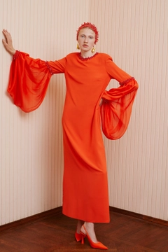 Una modelo de ropa al por mayor lleva 34399 - Sunshine Dress, Vestido turco al por mayor de Touche Prive