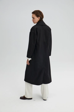 Veleprodajni model oblačil nosi 34680 - Belted Fleece Coat, turška veleprodaja Plašč od Touche Prive