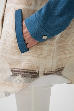 Un model de îmbrăcăminte angro poartă 34615 - Jacquard Jacket, turcesc angro Sacou de Touche Prive