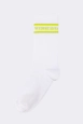 Een kledingmodel uit de groothandel draagt tou11756-embroidered-socks-white-&-green, Turkse groothandel  van 