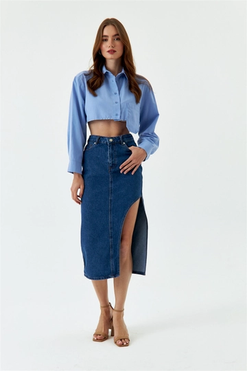 Long blue jean 2024 skirts in bulk