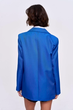 Ein Bekleidungsmodell aus dem Großhandel trägt 36343 - Jacket - Saxe, türkischer Großhandel Jacke von Tuba Butik