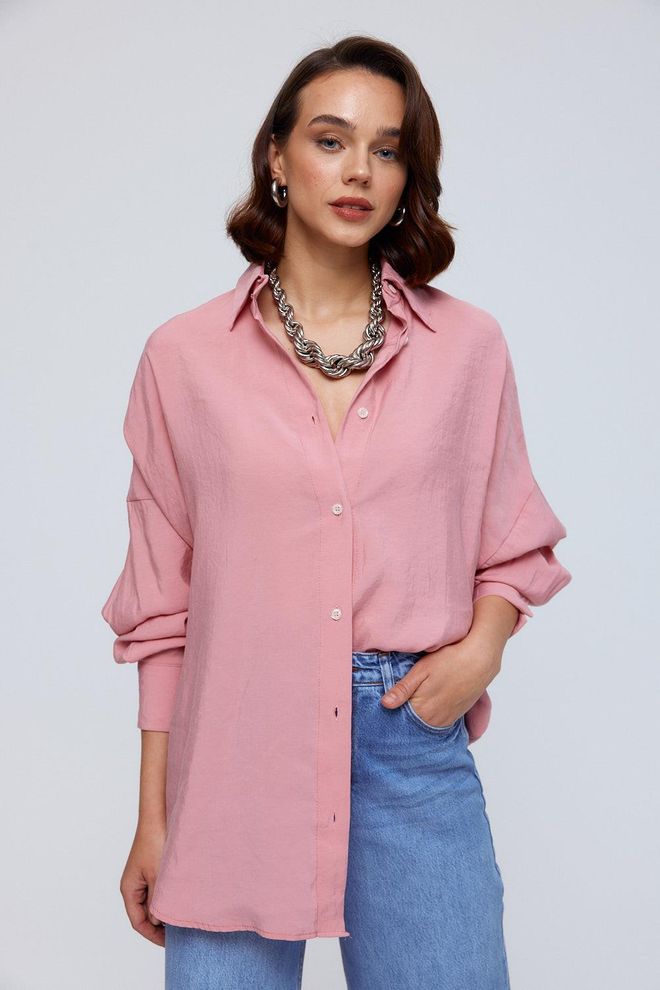 Ilia Oversize Modal Shirt Pink Wholesale Clothing Dating