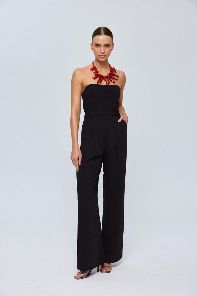 Tuba Tuta Da Donna Senza Spalline Con Cintura Nera Abbigliamento all'ingrosso Formale