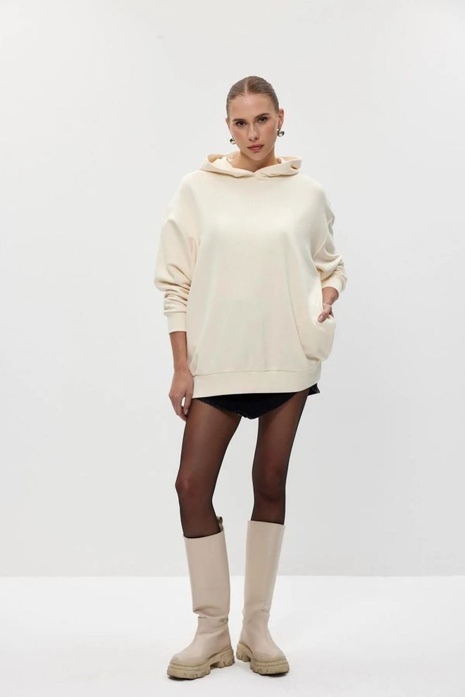 Tuba Sweatshirt Creme Großhandelskleidung Lässig