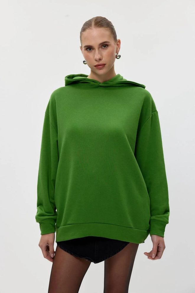 Tuba Sweatshirt Grün Großhandelskleidung Lässig