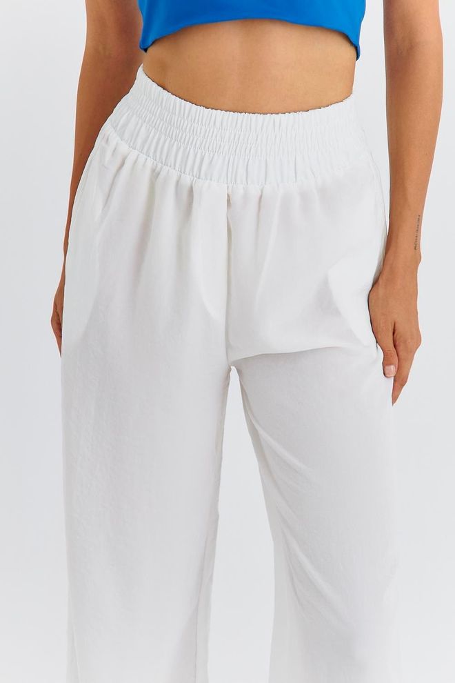 Tuba Women's Wide Leg Flowy Trousers White Wholesale Clothing 6