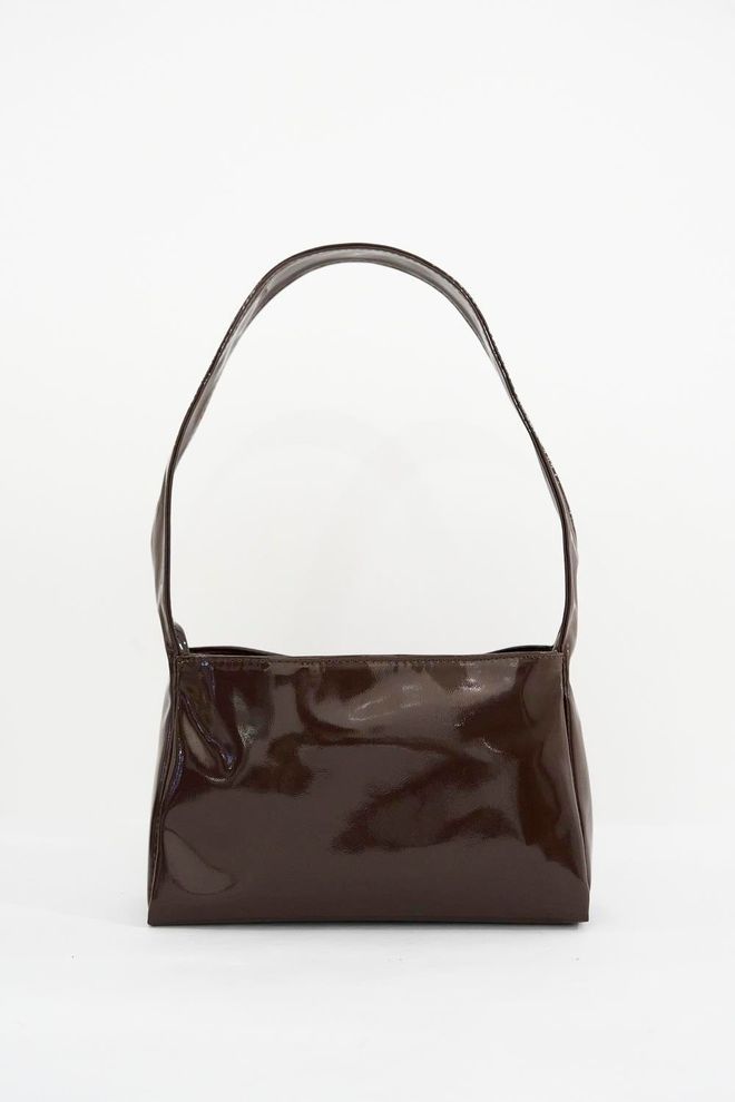 Tuba Borsa A Tracolla Da Donna In Pelle Verniciata Bert Scura Abbigliamento all'ingrosso 0