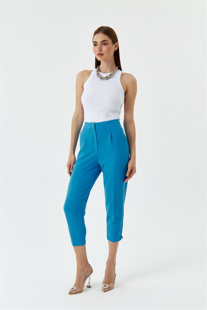 Tuba Hlače Kroja Mrkve Plave Veleprodaja odjeće Elegantan