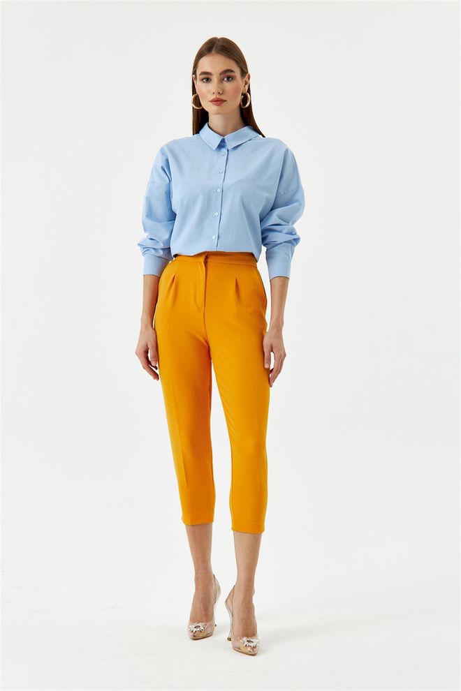 Tuba Mrkva Kroj Hlača Narančasta Veleprodaja odjeće Elegantan