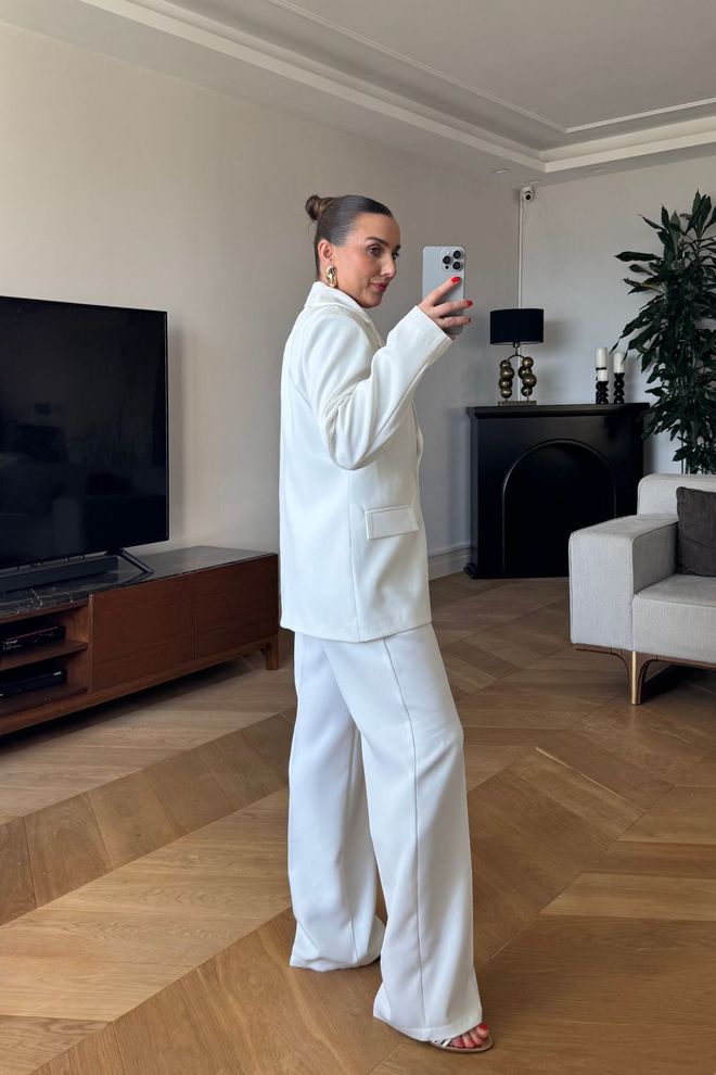 Tuba Women's One Button Jacket White Wholesale Clothing 2