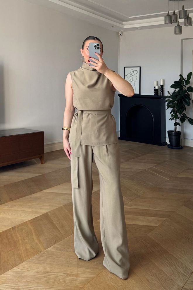 Tuba Ensemble Kaki Élégant Formel Décontracté Vêtements en gros Décontracté