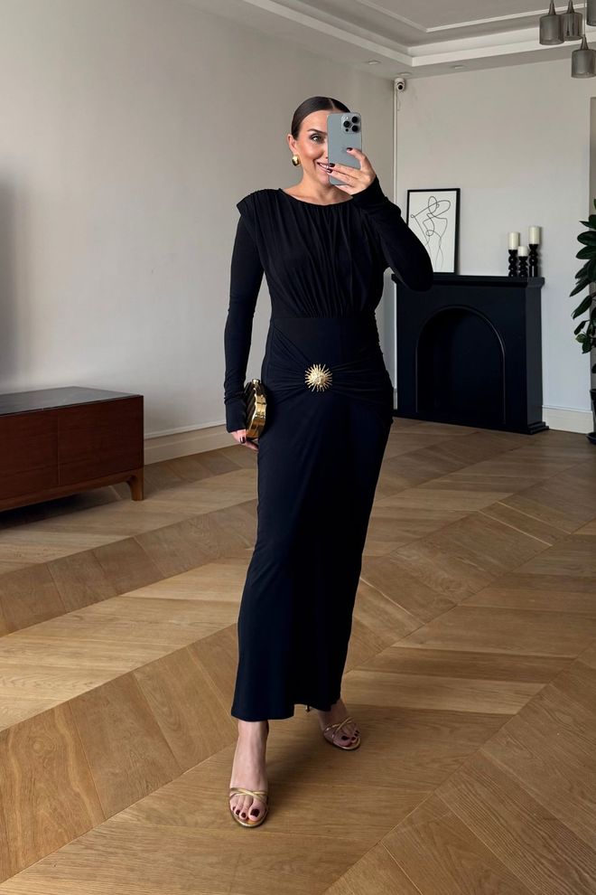 Tuba Black Elegant Glam Formal Sheath Dress Wholesale Clothing Spring