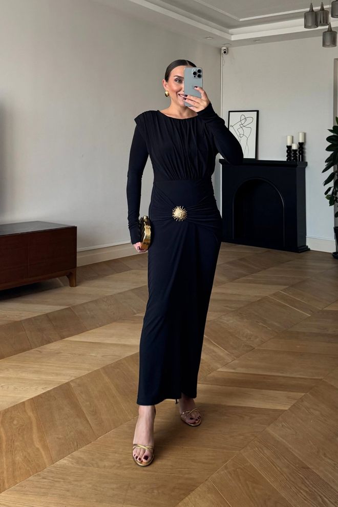 Tuba Black Elegant Glam Formal Sheath Dress Wholesale Clothing 1
