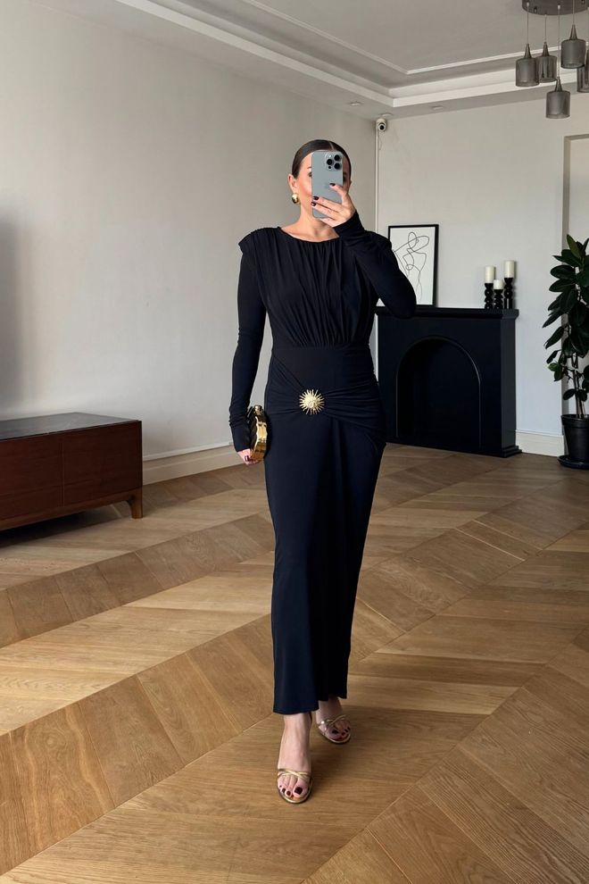 Tuba Robe Fourreau Noir Élégant Glamour Formel Vêtements en gros Formel