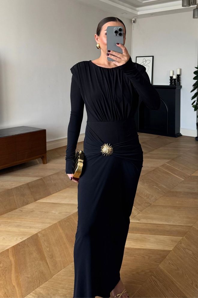 Tuba Black Elegant Glam Formal Sheath Dress Wholesale Clothing Cocktail