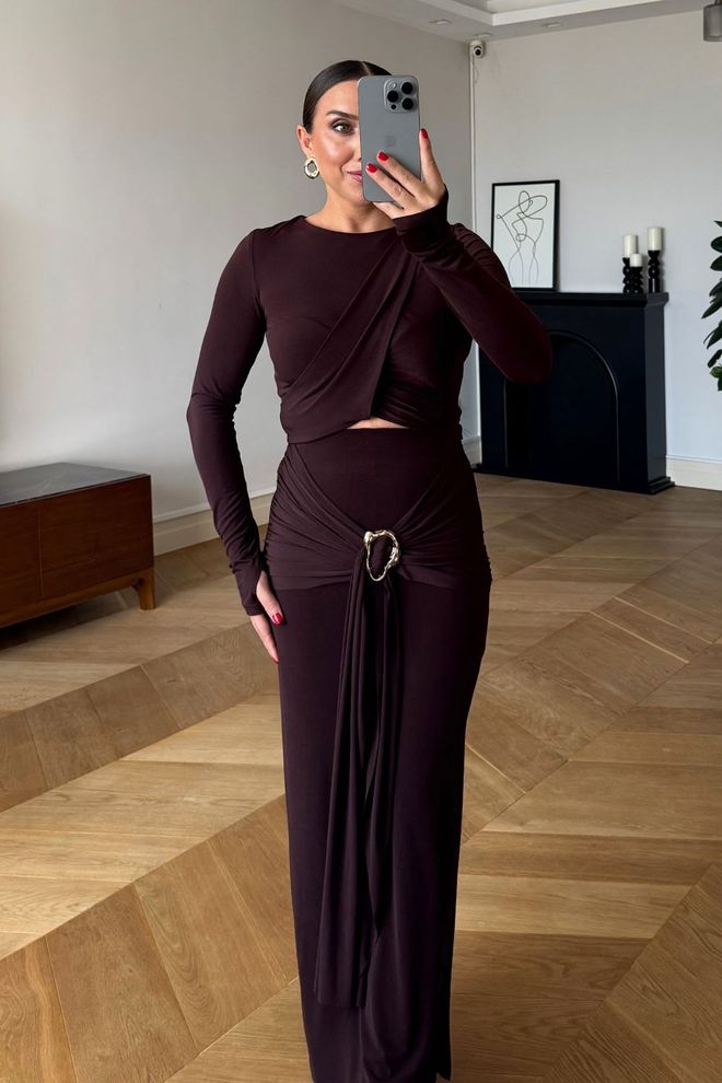 Tuba Claret Red Elegant Glam Set Wholesale Clothing Spring