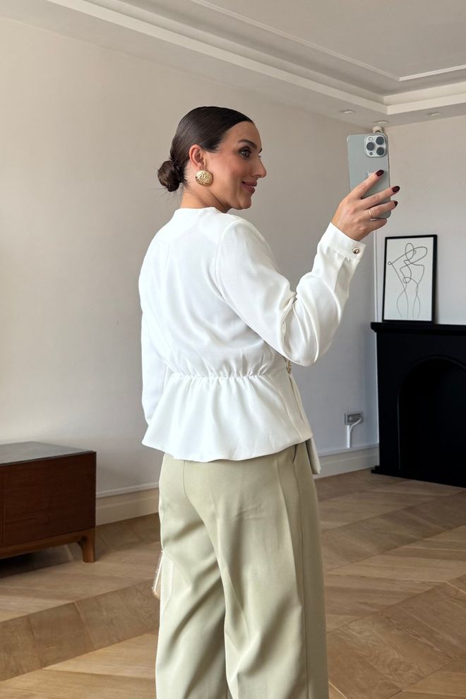 Tuba White Elegant Formal Shirt Wholesale Clothing Cocktail