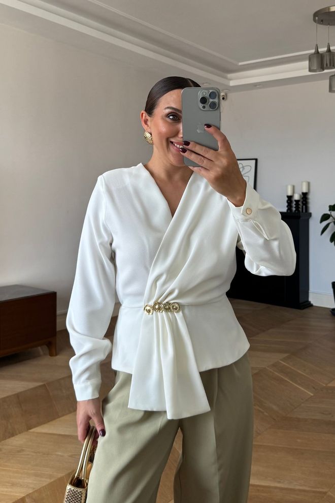 Tuba White Elegant Formal Shirt Wholesale Clothing 5