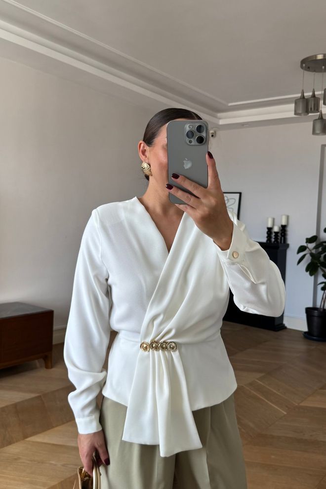 Tuba White Elegant Formal Shirt Wholesale Clothing 1