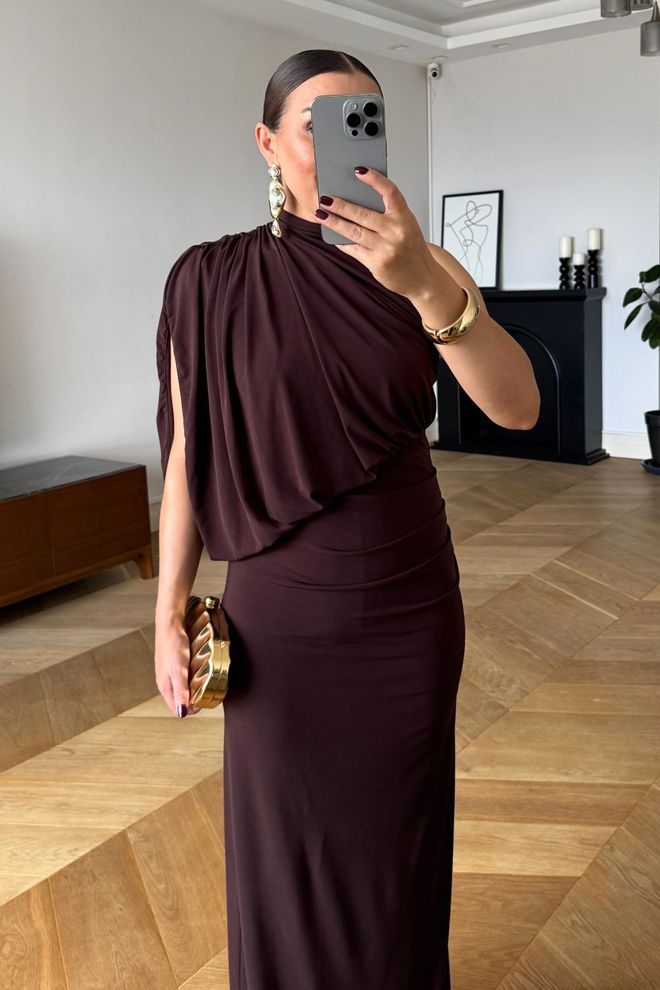 Tuba Vestido Vermelho Clarete Elegante Sem Mangas Bainha Roupas por atacado Natal