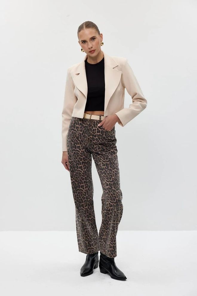 Tuba Giacca corta da donna imbottita Blazer Ecru Abbigliamento all'ingrosso Formale