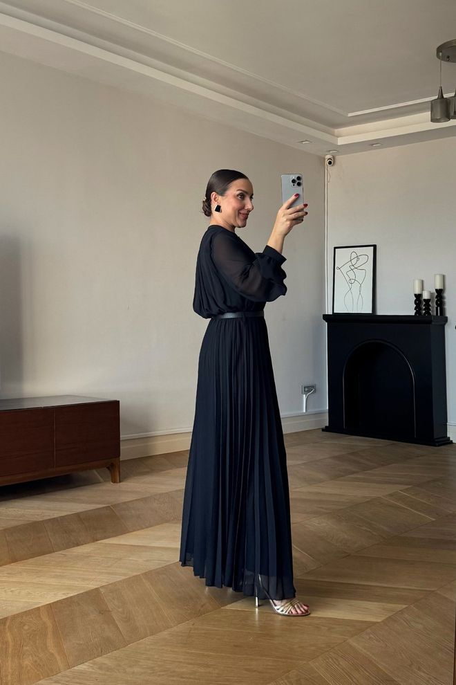Tuba Black Elegant Modest Formal Dress Wholesale Clothing Wedding