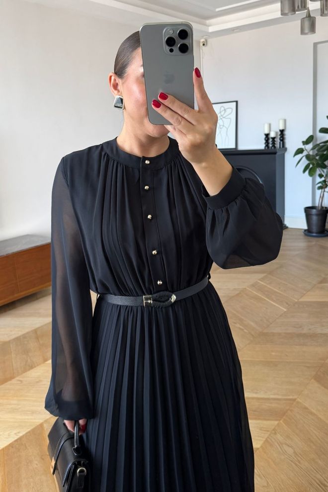 Tuba Black Elegant Modest Formal Dress Wholesale Clothing Spring
