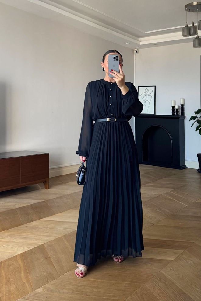 Tuba Black Elegant Modest Formal Dress Wholesale Clothing 5