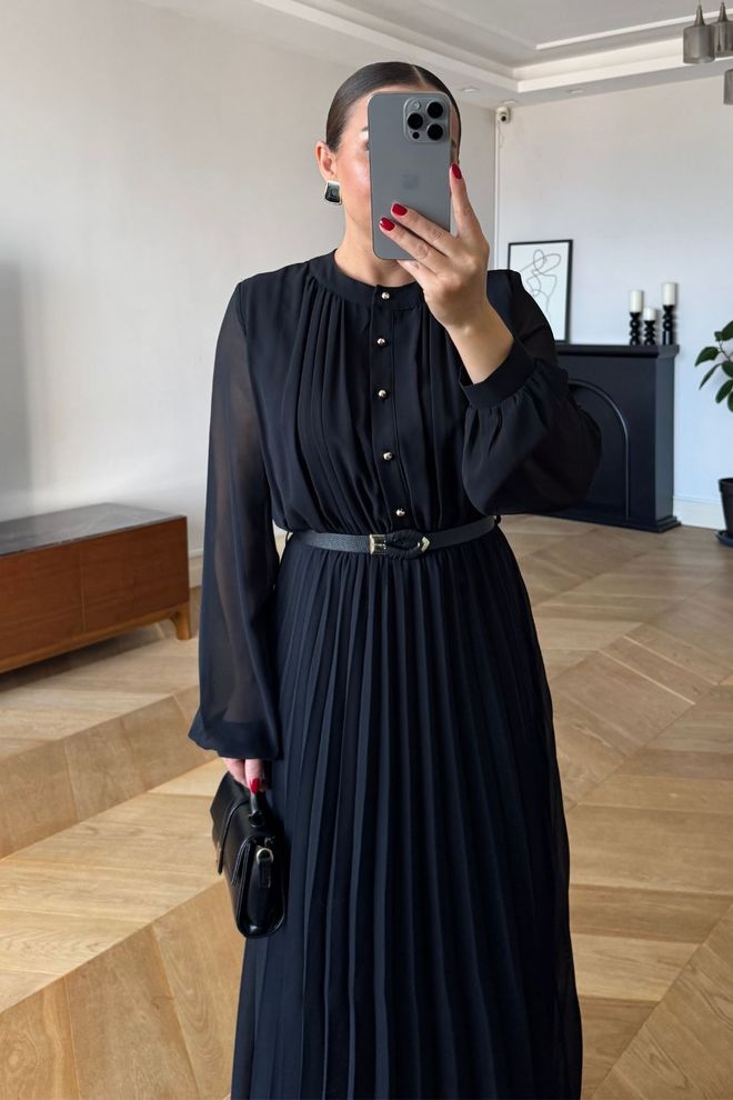 Tuba Black Elegant Modest Formal Dress Wholesale Clothing Work