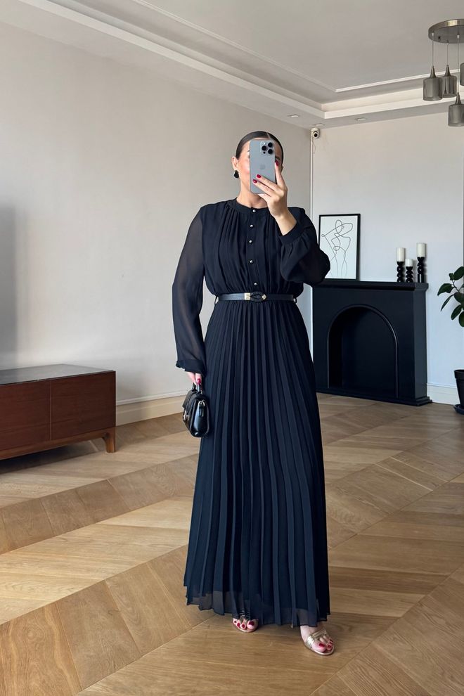 Tuba Black Elegant Modest Formal Dress Wholesale Clothing Formal