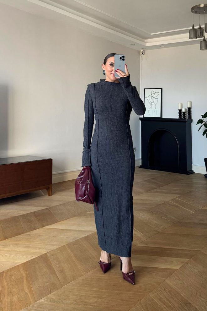 Tuba Black Elegant Formal Sheath Dress With High Neck Wholesale Clothing Vintage