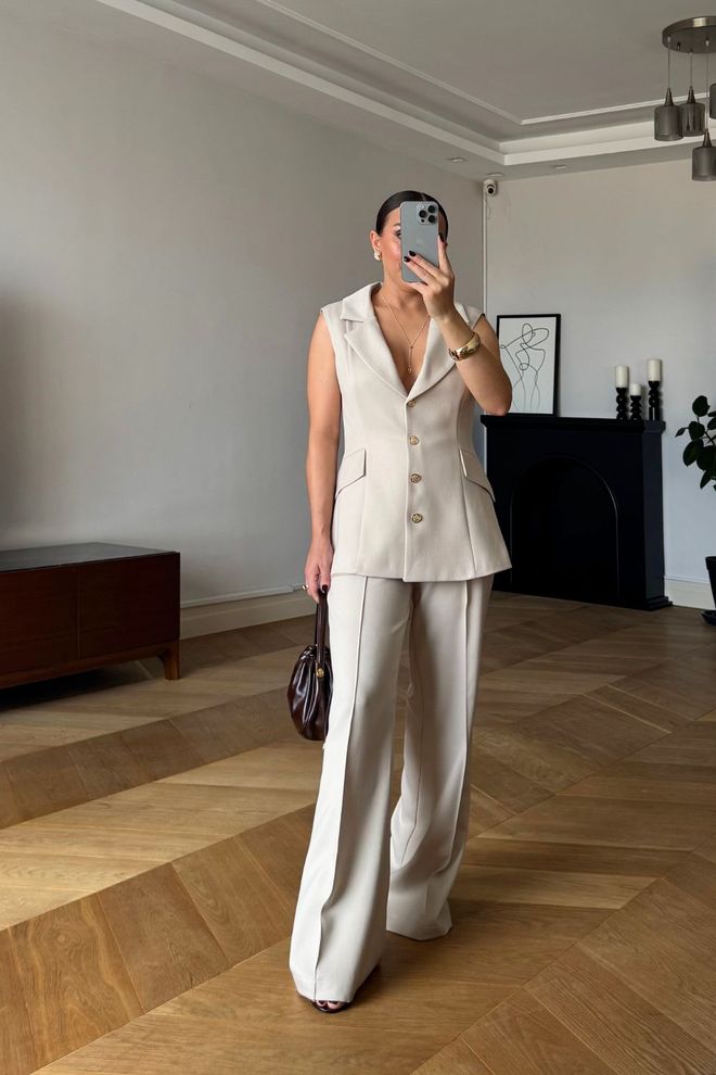 Tuba Conjunto Beige Elegante Formal Ropa al por mayor Formal