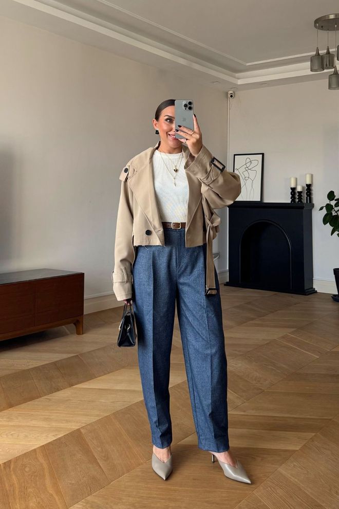 Tuba Pantaloni Blu Formali Eleganti Casual Preppy Abbigliamento all'ingrosso Casuale