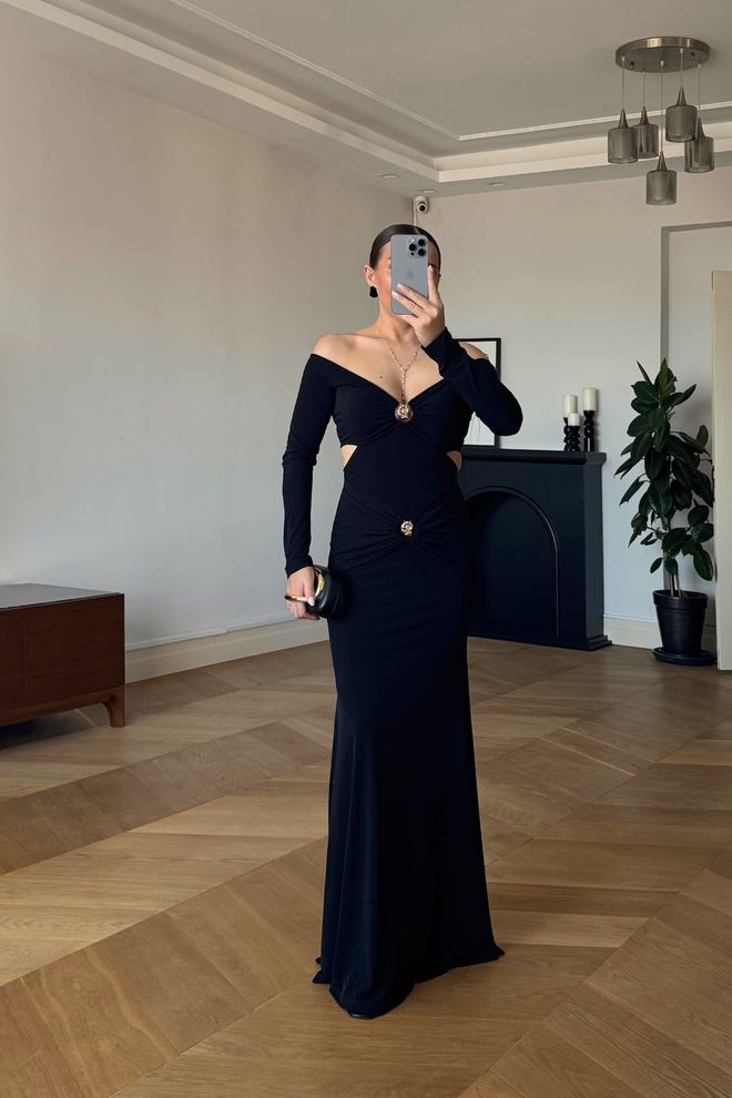 Tuba Black Sexy Elegant Bodycon Dress Wholesale Clothing Fall