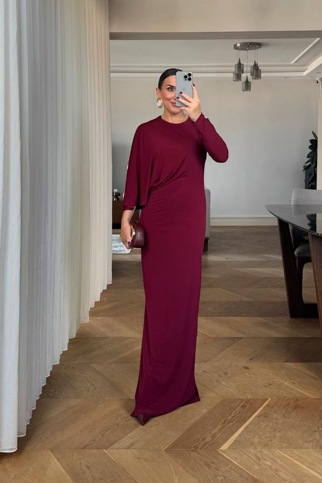 Tuba Claret Red Elegant Formal Glam Sheath Dress Wholesale Clothing Glam