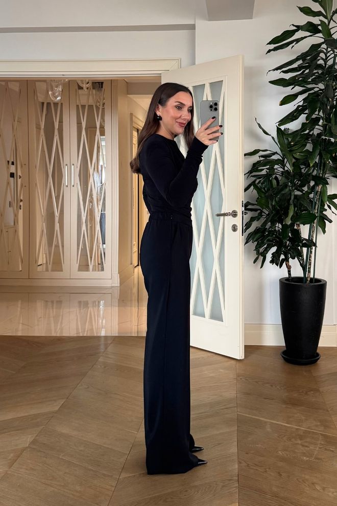 Tuba Black Elegant Formal Palazzo Pants Wholesale Clothing 5