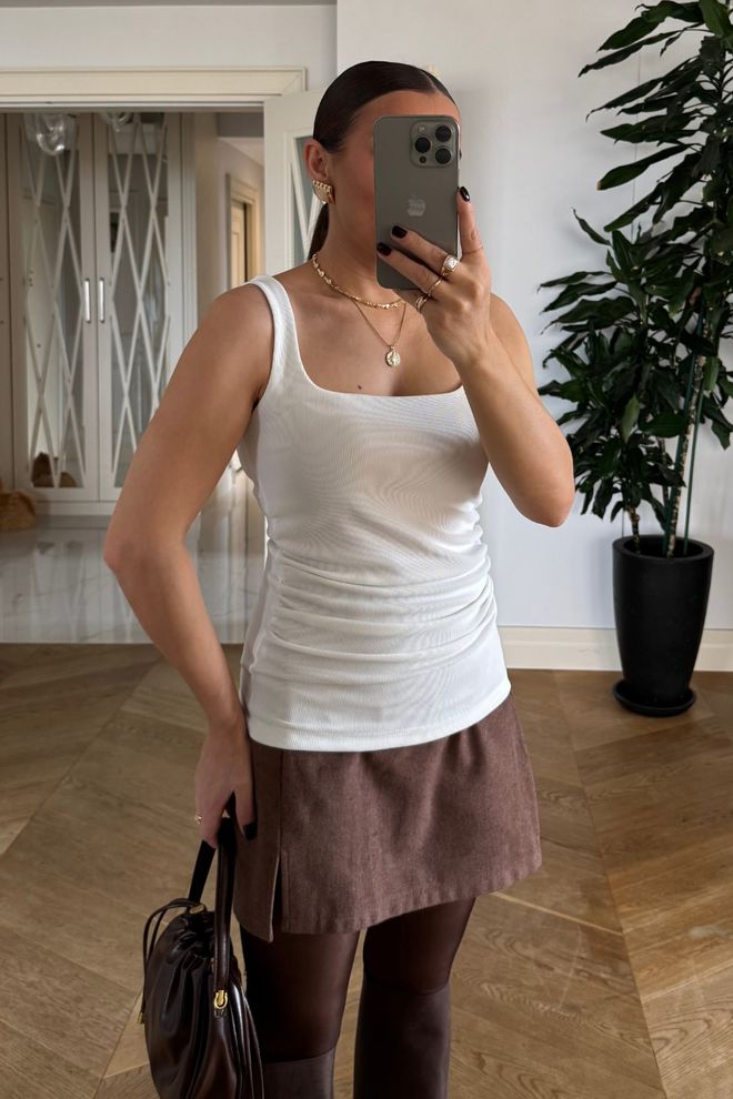 Tuba Tricou Dama Cu Detalii Cu Volane Alb Îmbrăcăminte cu ridicata 2