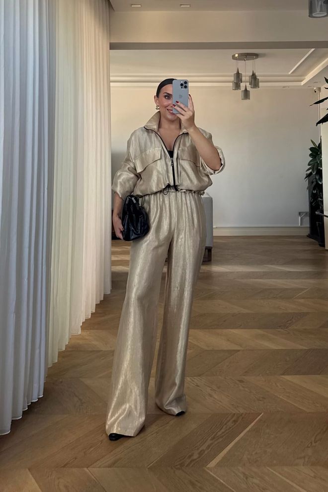 Tuba Beige Set Casual Elegant Streetwear Palazzo Groothandel Kleding Casual