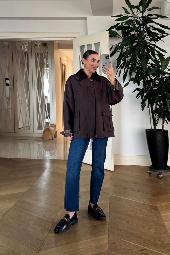 Tuba Brauner Oversize Car Mantel Mit Spitzkragen Großhandelskleidung Jahrgang