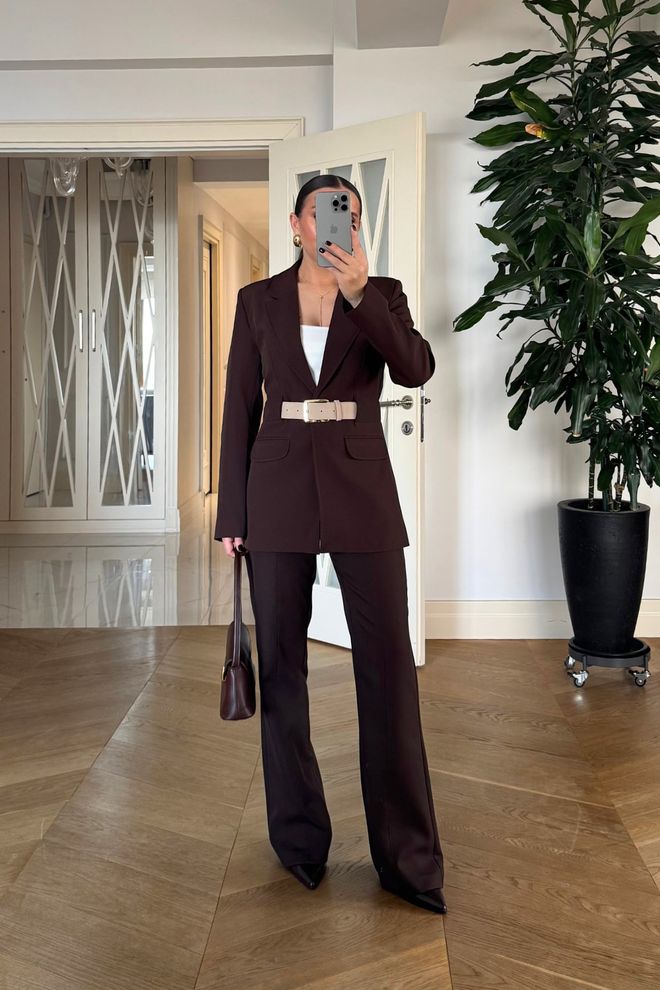 Tuba Abito Marrone Formale Elegante Abbigliamento all'ingrosso Formale