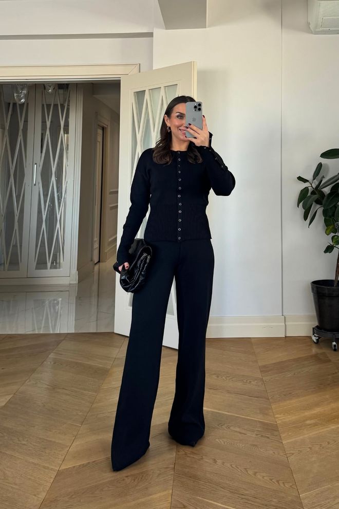 Tuba Juodas Elegantiškas Kasdienis Rinkinys Didmeninė prekyba drabužiais Kokteilinė