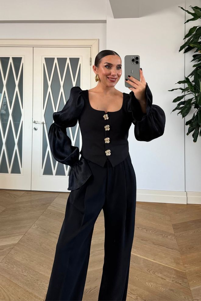 Tuba Black Elegant Formal Vintage Shirt Wholesale Clothing Sexy